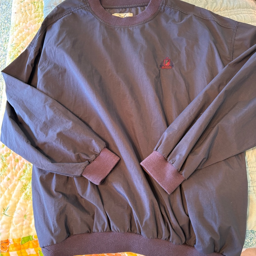 Vintage Izod Navy and Red Windbreaker Pullover